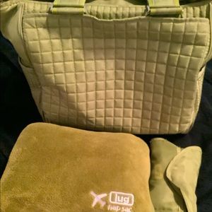 Lug Tote Bag, Nap Sac Travel Blanket & Packable Tote Combo